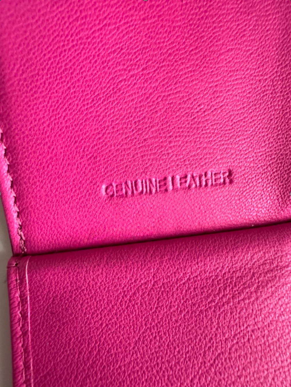 Lodis Julia Short Stacker Leather Card Case with Zipper in Hot Pink - Picture 7 of 9